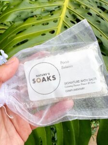 Gift of bath salts from Spa Laniwai at Disney's Aulani Resort